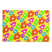 Retro Black Rainbow Stolz Blume Muster Kissenbezug (Rückseite)