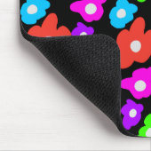 Retro Black Rainbow Stolz Blume Muster Mousepad (Ecke)