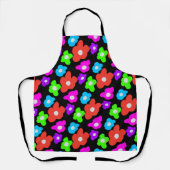Retro Black Rainbow Stolz Blume Muster Schürze (Vorderseite)