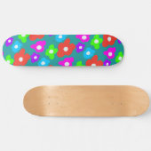 Retro Black Rainbow Stolz Blume Muster Skateboard (Horizontal)