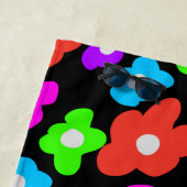 Retro Black Rainbow Stolz Blume Muster Strandtuch (Beispiel)