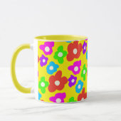 Retro Black Rainbow Stolz Blume Muster Tasse (Links)