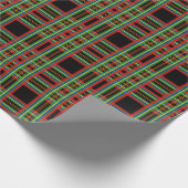 Retro Black Red Kariert Christmas Wrapping Paper Geschenkpapier (Ecke)