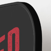 Retro Black Rustic Letter Remüde Großeltern Pickleball Schläger (Linke Seite)