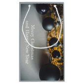 Retro Black Silver Weihnachtsdekorationen Kleine Geschenktüte (Rückseite)