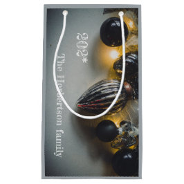 Retro Black Silver Weihnachtsdekorationen Kleine Geschenktüte