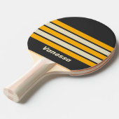 Retro Black Sun Across Striping with Name Tischtennis Schläger (Vorderseite)