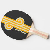 Retro Black Sun Loop mit Namen Tischtennis Schläger (Seitenansicht)