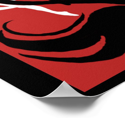 Retro Black Swan Poster (Ecke)