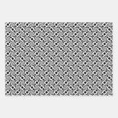 Retro Black Swirl Dot Pattern Thema Geschenkpapier Set (Vorderseite 3)