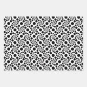 Retro Black Swirl Dot Pattern Thema Geschenkpapier Set (Vorderseite 2)