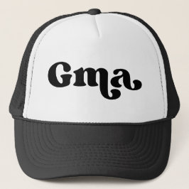 Retro Black und White Oma American Gma Truckerkappe
