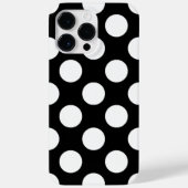 Retro Black und White Polka Dot Case-Mate iPhone Hülle (Rückseite)