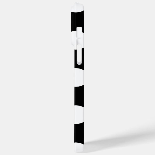 Retro Black und White Polka Dot Case-Mate iPhone Hülle (Rückseite / Links)