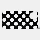 Retro Black und White Polka Dot Case-Mate iPhone Hülle (Rückseite (Horizontal))