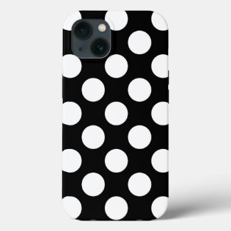Retro Black und White Polka Dot iPhone Hülle