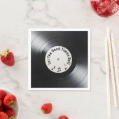 Retro Black Vinyl LP Record Serviette (Beispiel)