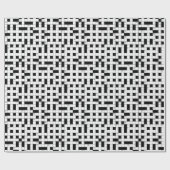 Retro Black White Crossword Puzzle Pattern Geschenkpapier (Flach)