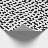 Retro Black White Crossword Puzzle Pattern Geschenkpapier (Ecke)