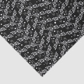Retro black white floral Tie Seidenpapier (Ausschnitt)