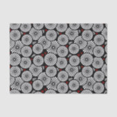 Retro black white flowers Tie Seidenpapier (Vorderseite)