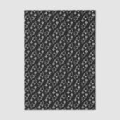Retro black white flowers Tie Seidenpapier (Vorderseite)