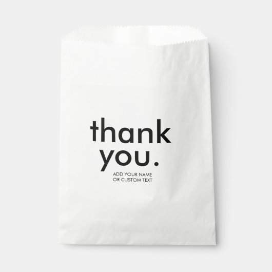 Retro Black & White | Kundenspezifische Dankeschön Geschenktütchen (Vorderseite)