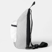 Retro black white lines Abstract minimal Monogram Crossbody Bag (Rechts)
