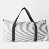 Retro black white lines Abstract minimal Monogram  Duffle Bag (Vorderseite)