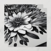 Retro Black & White Paper-Blume (Vorne/Hinten)