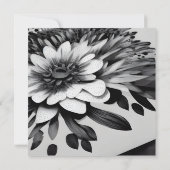 Retro Black & White Paper-Blume (Rückseite)