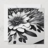 Retro Black & White Paper-Blume (Vorderseite)