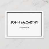 Retro Black White Professional Three Stripes Visitenkarte (Vorderseite)