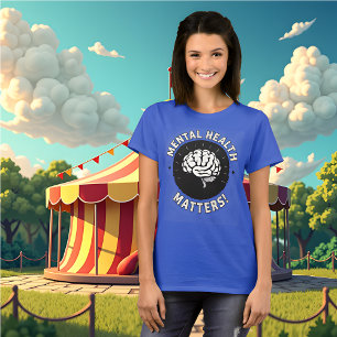 Retro Black & White: Psychische Gesundheit für Fra T-Shirt