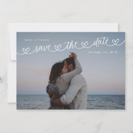 Retro Black & White Wedding Website QR Code Photo Save The Date