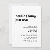 Retro Black & White Wir haben Elopement Empfang Einladung (Vorderseite)