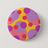 Retro BlackBerry-Spaß-sprudelnde Punkt-bunter Button (Vorderseite)