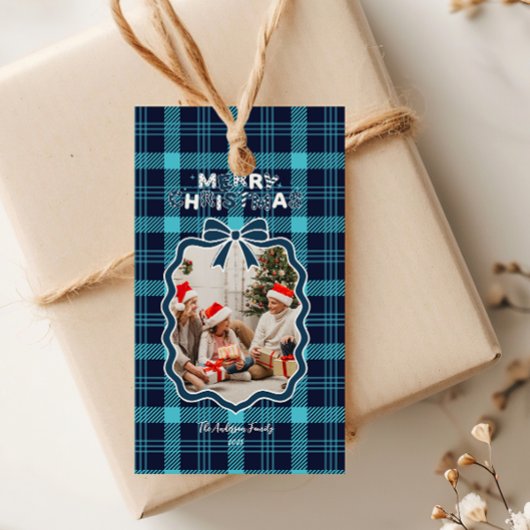 Retro Blaid Whimsical Weihnachten Geschenkanhänger