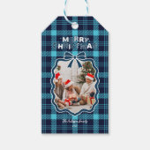 Retro Blaid Whimsical Weihnachten Geschenkanhänger (Vorderseite)