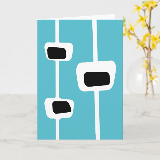 Retro Blank Folded Greeting Card Karte (Gelbe Blume)