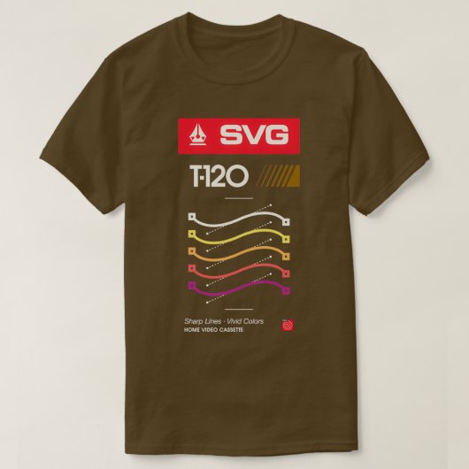 Retro Blank VHS SVG T-Shirt (Design vorne)