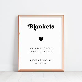 Retro Blankets zu haben und Hochzeiten zu halten Poster