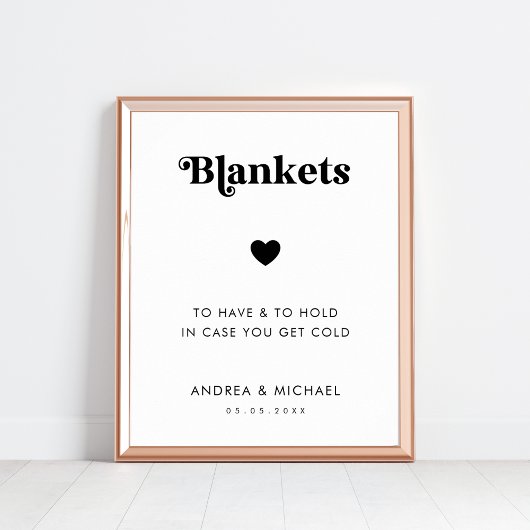 Retro Blankets zu haben und Hochzeiten zu halten Poster