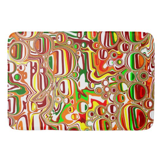 Retro-Blasen Badematte (Vorderseite)