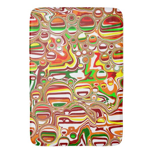 Retro-Blasen Badematte (Vorderseite Vertikal)