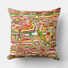 Retro-Blasen Digitale Kunst Kissen