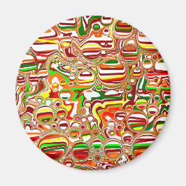 Retro-Blasen Digitale Kunst Magnet