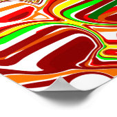 Retro-Blasen Digitale Kunst Poster (Ecke)