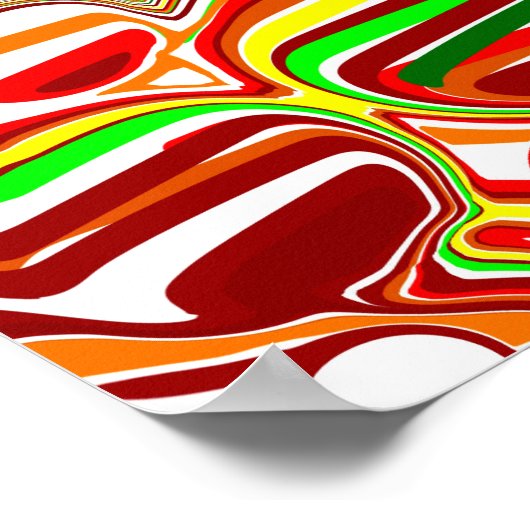 Retro-Blasen Digitale Kunst Poster (Ecke)