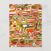 Retro-Blasen Digitale Kunst Postkarte (Vorderseite)